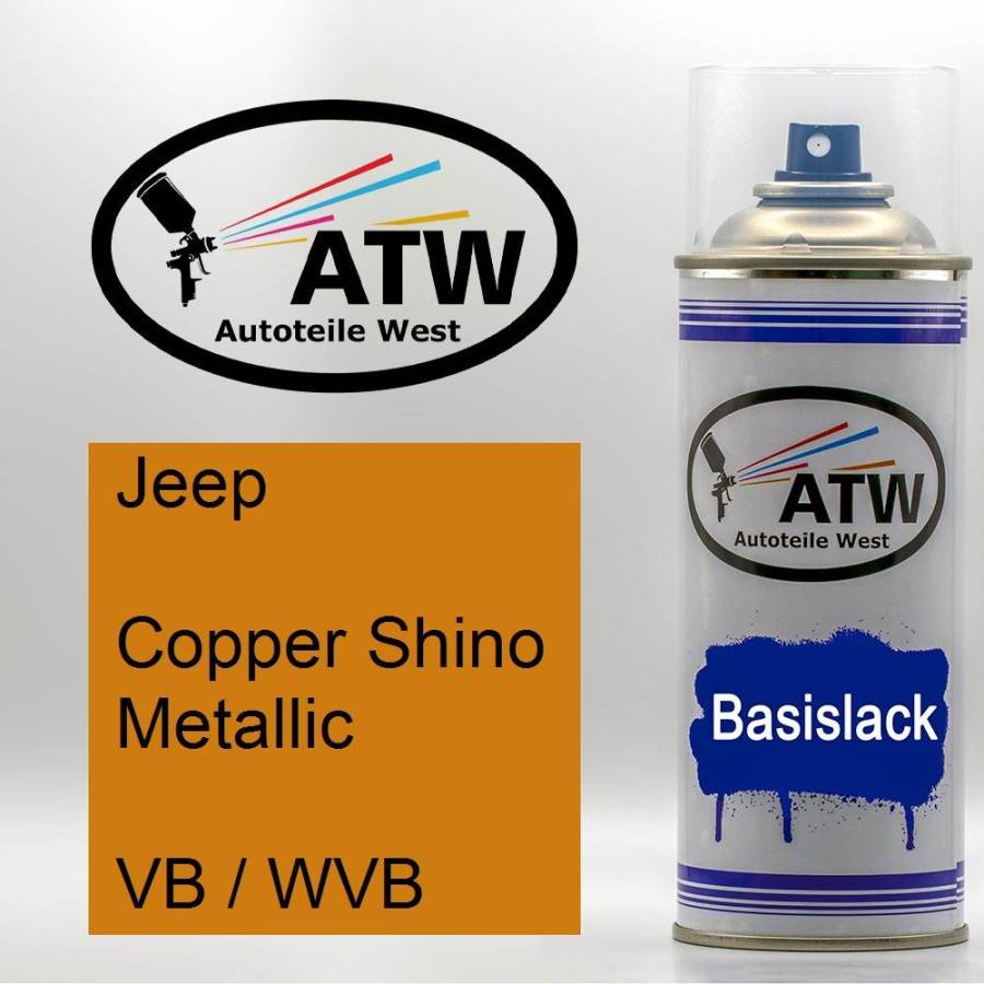 Jeep, Copper Shino Metallic, VB / WVB: 400ml Sprühdose, von ATW Autoteile West.